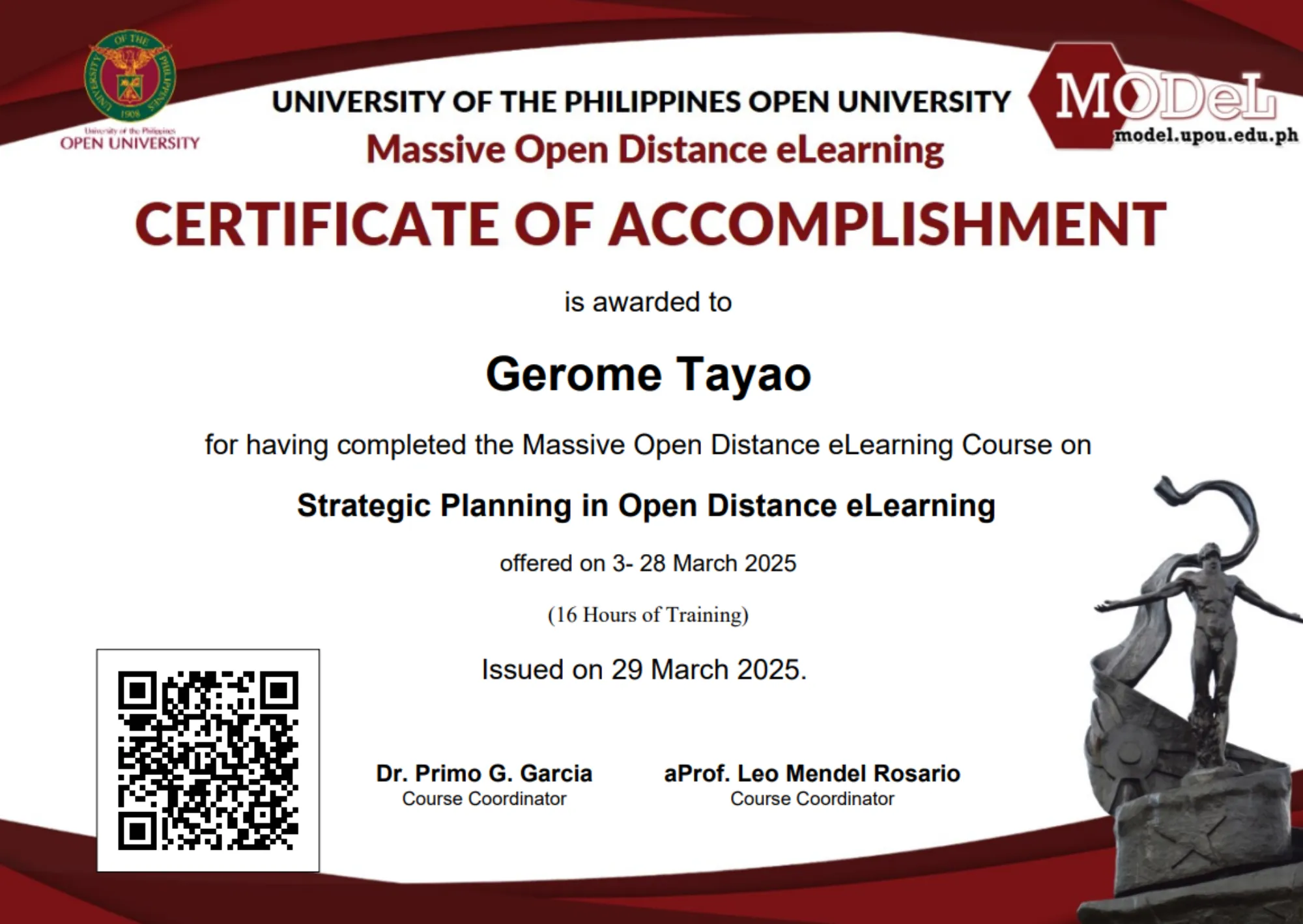 Strategic Planning in Open Distance eLearning by University of the Philippines Open University